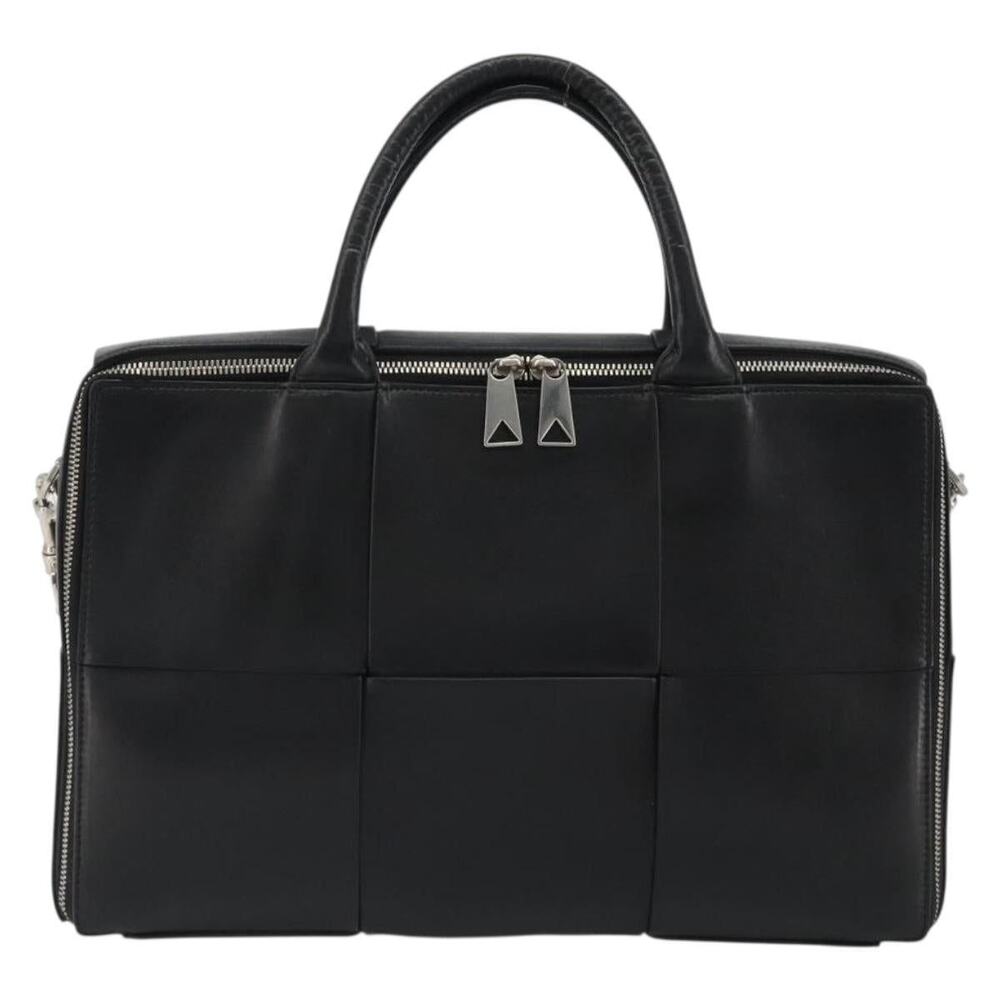 Bottega Veneta Maxi Intrecciato Business Bag Black